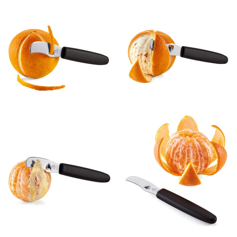 triangle Orange Peeler - Includes Serrated Blade, Smooth Blade & Channel Knife for Peeling & Decorating Citrus Fruits - Ergonomic Handle - Dishwasher Safe - Made in Germany - Image 3